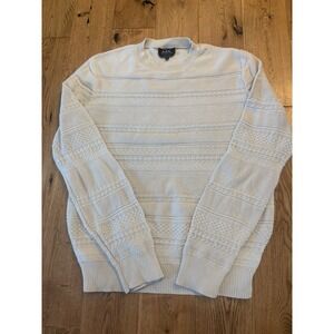 Men's APC Mixed Stitch Knit Sweatwr Cream Size Medium